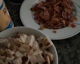 Foto del paso 1 de la receta: Pasta con pollo, tocino y espárragos