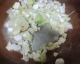 A picture of step 1 of Palak Paneer.