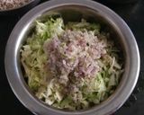 A picture of step 4 of Cabbage Thoran.