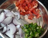 A picture of step 2 of Special Sindhi 'Saai Bhaji' / 'Veg Spinach with dal'.