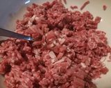 A picture of step 1 of Speck and Parmesan meatballs with butter roasted potatoes.