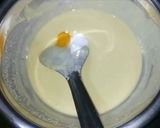 A picture of step 3 of Besan dhokla.