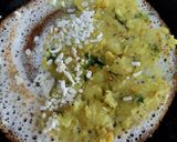 A picture of step 2 of Schezwan masala dosa.