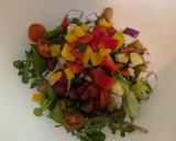 A picture of step 3 of Chicken and bacon pasta salad.