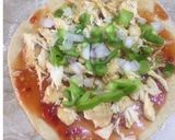 A picture of step 2 of Pizza paratha.