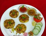 A picture of step 7 of Paneer Sprouts Tikkis High Protein Pan fried Starter for Parties.