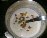 A picture of step 4 of Sabudana Pudding..