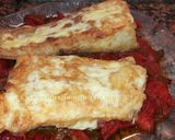 Foto del paso 2 de la receta Bacalao al horno sobre cama de pimientos del piquillo y patata panadera