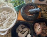 Hình bước làm 1 của món Bánh canh tôm giò heo