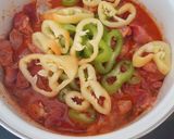 Csülök pörkölt füstölt oldalassal csípősen recept fázis 3 fotója