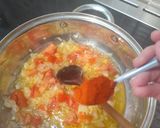 Sárgaborsó főzelék csirkemell pörköltettel recept fázis 5 fotója
