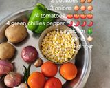A picture of step 3 of Corn Ragda Pakwaan.