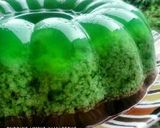 Foto langkah ke 2 dari resep Pudding Lumut Pandan Cokelat.