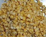 A picture of step 1 of Gram dal dumplings.
