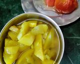 A picture of step 1 of Lau Chingri Curry/Bottlegourd and Prawn curry.