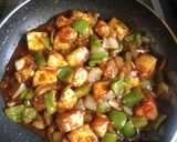A picture of step 3 of Chilli paneer.