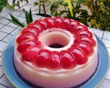 Foto langkah ke 4 dari resep Puding Strawberry.