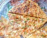 मिक्स वेज चीज़ी पराठा पिज़्ज़ा स्टाइल (mix veg cheese paratha recipe in Hindi) रेसिपी चरण 5 फोटो