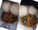 A picture of step 3 of Sakwara da Miyar Agushi😘.