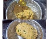 A picture of step 3 of Aloo Puri.