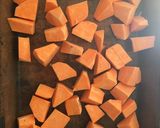 A picture of step 1 of Quinoa and Sweet Potato Salad.