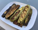 Une image de l'étape 7 de Trio de courgettes marinées et grillées.