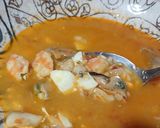 Foto del paso 11 de la receta Sopa de rape, langostinos y mejillones
