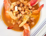 Foto del paso 6 de la receta: Judías carillas con bacalao y langostinos