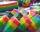 Foto langkah ke 10 dari resep Rainbow cake kukus ny.liem.