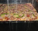 A picture of step 9 of Homemade Beef brawn pizza#moms recipe.