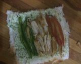 A picture of step 2 of Chicken veggie roll.