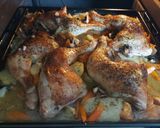 Foto del paso 5 de la receta: Pollo al horno con patatas y verdura al vino blanco