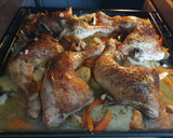 Foto del paso 5 de la receta: Pollo al horno con patatas y verdura al vino blanco