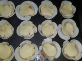 Canastitas de jamón y queso vegetariano