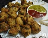 A picture of step 7 of Palak bites.