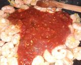 Lecsós fűszeres garnéla (spagettivel) recept fázis 2 fotója