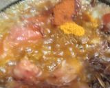 A picture of step 1 of Chicken kaleji curry.