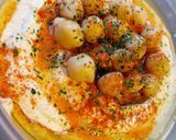 A picture of step 5 of Hummus.