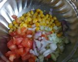 A picture of step 2 of Corn bhel.