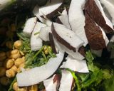 A picture of step 2 of South Indian style Nariyal Dhania Patta Chutney.