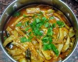 A picture of step 9 of Fansachi bhaji.