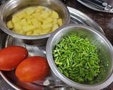 A picture of step 1 of मोगरे की फली,आलू की सब्जी.