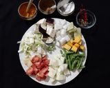 A picture of step 1 of Santula/Mixed veg curry.