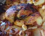 صورة لخطوة 7 من وصفة دجاج بالبطاطا في الفرن 🥔🍗