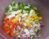 A picture of step 2 of Tri Colour Pasta Salad.