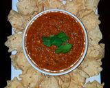 A picture of step 5 of Mike's 7 Pepper Salsa Roja.