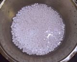 A picture of step 1 of Sabudana khichdi (street style).
