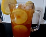 A picture of step 3 of My Iced tea lovely when chilled in the fridge overnight. 🍋☕🧊🥰.