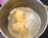 A picture of step 1 of Rolo cookie cake.
