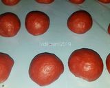 Foto langkah ke 6 dari resep Donat Red Velvet Tanpa Kentang Takaran Sendok.